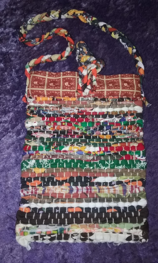 Medium Rag Rug Bag in Brown by Manitu Okahas Studio, Bags & Purses