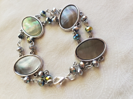 Oval Abalone Look Bracelet by Handcrafted By Heinrichs, Bracelets