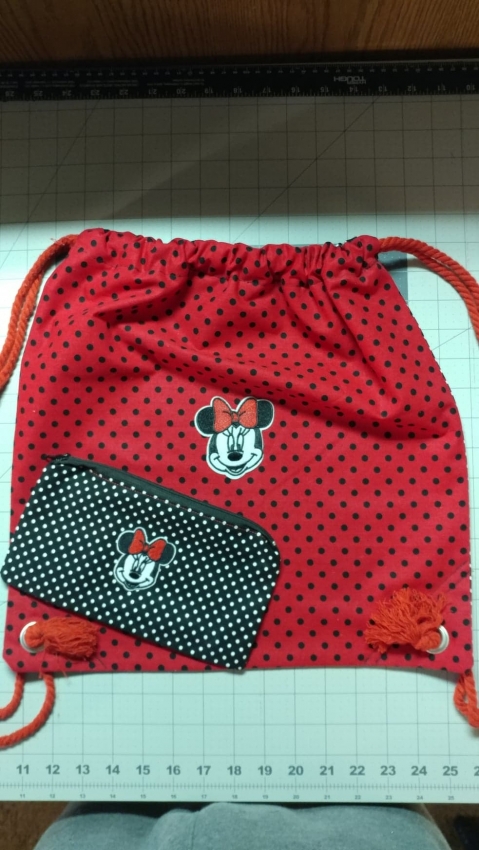minnie mouse drawstring backpack