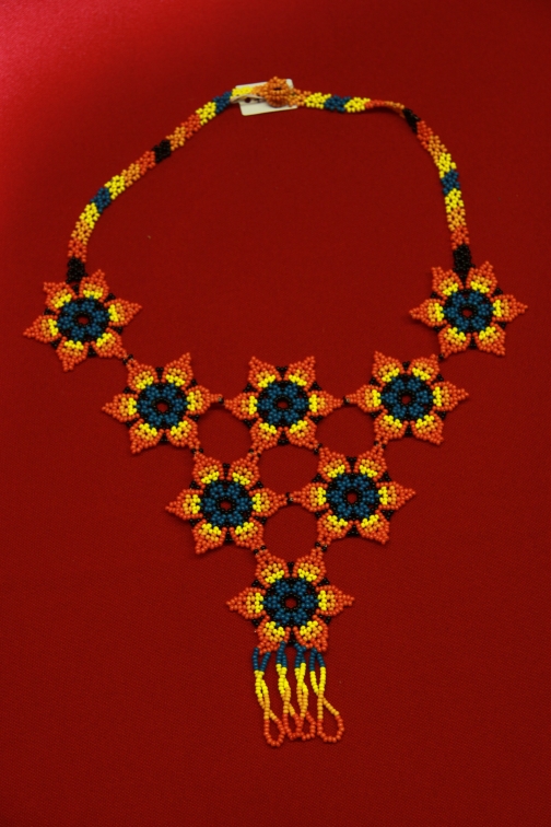 Embera Beaded Floral Indigenous Necklace by IndigeneArts,