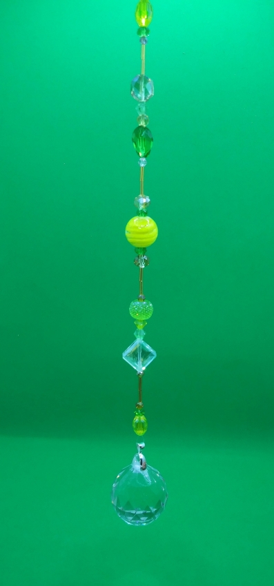 Download Lemon/Lime Handcut Crystal Prism by Saffire Moon Jewelry