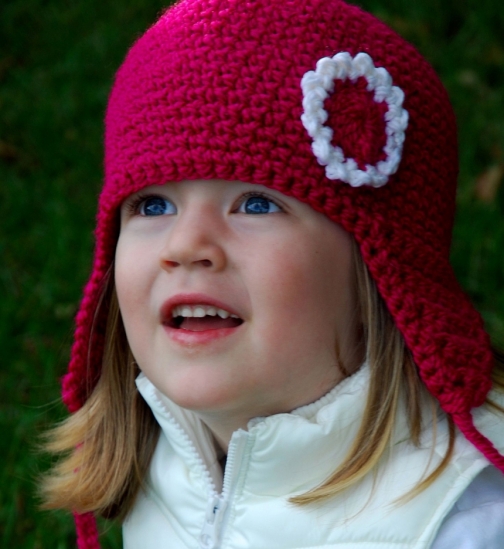 Girls Earflap/Aviator Winter Hat by GurlyStuff, Hats