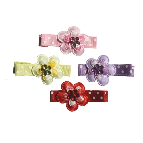 Jeweled Flower Hair Clips by Poppy, Hair Accessories