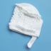 Baby Girl Hand-Knitted Hat (White)