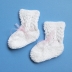 Baby Girl Hand-Knitted Socks/Booties (White)