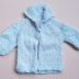 Soft Blue Hand-Knitted Jacket for a Baby Boy