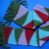 Lady's Multi-Colored Hand-Knitted Wool Scarf 