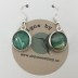 Silver & Green Pierced Earrings #3109