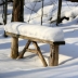 Winter Bench in the Forest, Photo Print 8' x 6' 