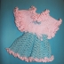 Pink and Blue Hand-knitted Dress for 2-3 year old Girl 