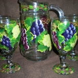 pitcher and goblet assorted goblet set