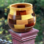 Exotic wood vase