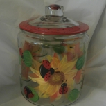 sunflower/ladybug canister