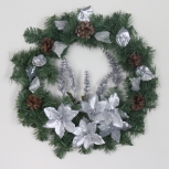 Silver Poinsettia Wreath