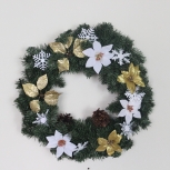 White Poinsettia Wreath