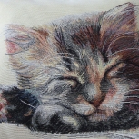 Cat Fast Asleep Tapestry Cushion Cover - Free Shipping