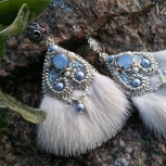  Designer earrings    (Japanese Bead Embroidery)