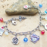 Red White And Blue All American Nurse Charm Bracelet - Beautiful