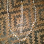 Gold & Clear Beaded Necklace and Bracelet