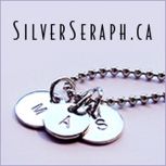 Hand-stamped sterling silver initial charms