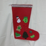 Red Felt with green decorations