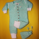 Baby Jump Suit with Hat 0-6 months