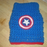 captain america  dog sweater