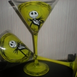 hand painted nightmare martinis