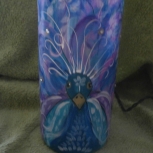 peacock lighted bottle