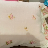Rose Beaded Decorative Pillow