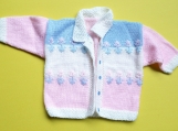 Handmade Baby Girl Sweater-Jacket (6 - 9 months)