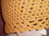 Jolene - lacy edge hat - mustard