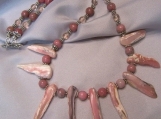 Peruvian Pink Opal Stick Beads Create a Unique Display of Color and Pattern