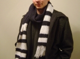 Striped Really Long Men's Wool Scarf  (Super Warm)