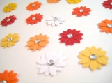 Flower Embellishments in Oranges and Yellows