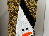 Christmas Snowman Black and Gold