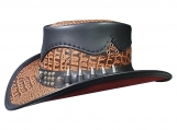 Crocodile Texture Hunter Leather Hat