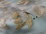 Gold butterfly lace embroidered fabric