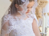 New Rural Wedding Flower Children's Head Gauze Embroidered Lace 