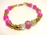 Pink Chiclet Bracelet 
