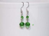 RnJ_CrystalStone_Green Earring  925 SilverWire