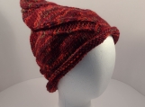 Artisan Hand Knit Swirled Witch Hat - 100% Wool Yarn Unisex 