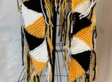 Black and Gold Zig Zag scarf