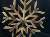 FF-110 10" JAVI "Let it Snowflake" Oversize Rustic Wooden Cedar 