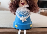 Flower pot country doll