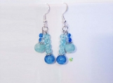 RnJ_CrackleBead_Blue Earring 925 SilverWire