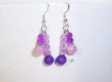 RnJ_CrackleBead_Purple Earring 925 SilverWire