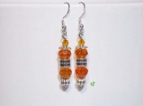 RnJ_SilBead_Orange Earring 925 SilverWire