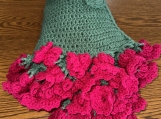 Wild Rose Bouquet shawl wrap lap blanket