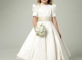 A-Line Ankle Length Flower Girl Dress First Communion Dress